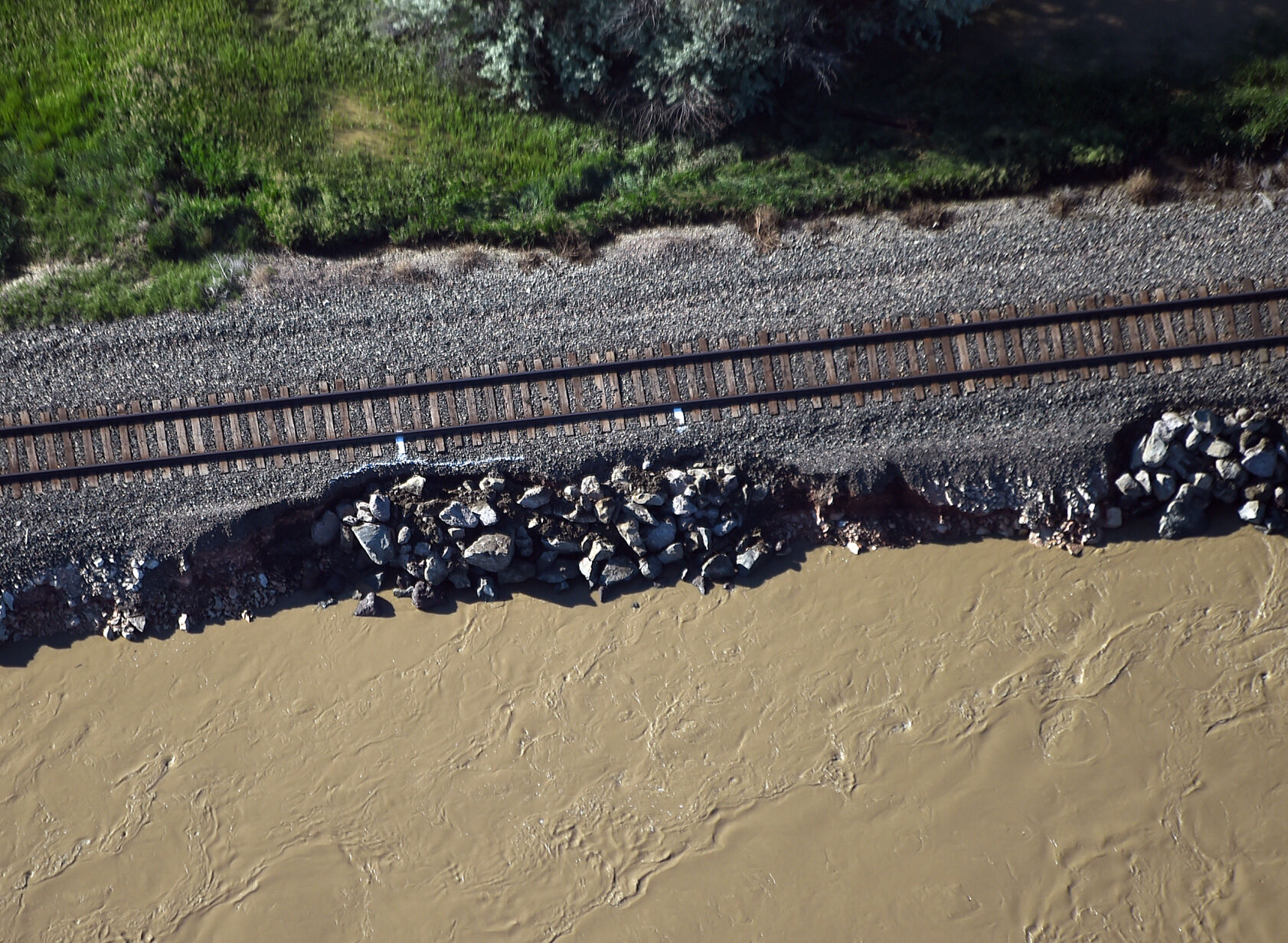 Flooding aerial scenes on Thursday